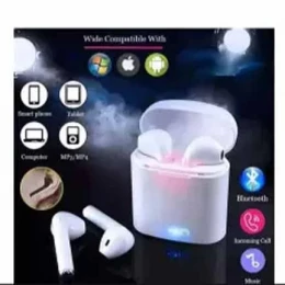 HBQ I7S Double Dual Mini Wireless 4.1 Bluetooth Earphone With Power Case