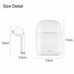 i7s TWS Wireless Bluetooth AirPods Earbuds with case -White