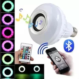 Smart Led Remote Control Bluetooth Speaker Music Bulb - AC, RGB remote control Bluetooth music bulb lamp, Led Music Bulb With Bluetooth Speaker