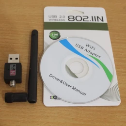 Usb Wifi Receiver And Share 300Mbps Desktop Pc or Laptop - Black