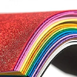Glitter Foam Sheet (Multicolor) - 10 Pcs