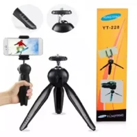 YT-228 Flexible Tripod stand With Phone Holder Clip