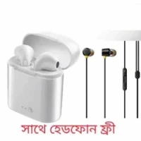 i7s TWS Wireless Bluetooth Earbuds with case -White