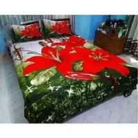 New Collection Cotton King Size Bed Sheet With 2 Pillow Covers