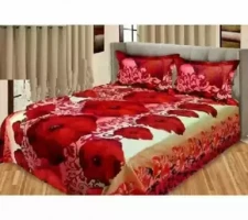 Cotton Bed Sheet with Matching 2 Pillow Covers - Multicolor