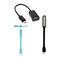 USB Fan and USB Light And OTG Cable (Combo  pack)