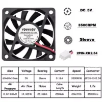 Brushless USB 2PIN DC Cooler Fan For Computer PC CPU Case