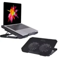Notebook Adjustable Laptop Cooling Pad Cooler 2 Fan Led Light