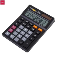 Black Color Deli Calculator M01320 - 12 Digit