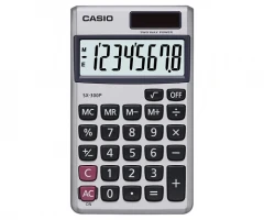 Solar and Battery Powered Mini Calculator - Silver Casio SX-300P-W
