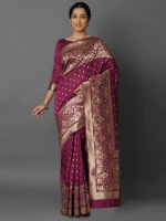 Printed Silk Saree With Blouse Piece For Women hb-003