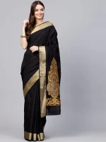 Printed Silk Saree With Blouse Piece For Women hb-12