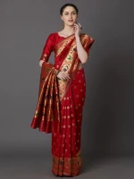 Printed Silk Saree With Blouse Piece For Women hb-14