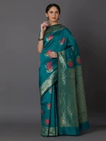 Printed Silk Saree With Blouse Piece For Women hb-17