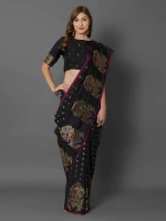 Printed Silk Saree With Blouse Piece For Women hb-21