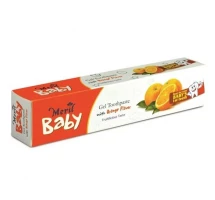Meril Baby Gel Toothpaste Combo, Orange   Brush