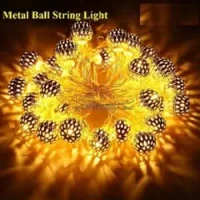 Ball Shape Metal MorichaBati LED Fairy Lights String Celebrations Party