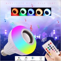 Smart Led Remote Control Bluetooth Speaker Music Bulb - AC, RGB remote