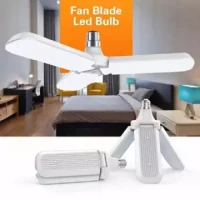 Fan LED Lights, 45W Garage Ceiling Light LED Foldable Fan Blade Bulb Suitable for Lamp Holders Adjustable LED Corn Light Bulb 4500LM Lighting