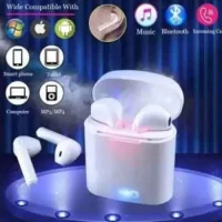 i7s TWS Wireless Bluetooth AirPods Earbuds with Charging case - White