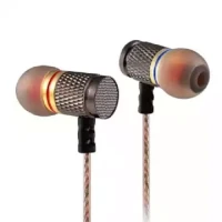 QKZ-EDR1 Copper Driver HiFi Sport Headphones In Ear Earphone Without Microphone-brown