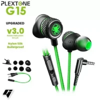 Plextone G15 Game Earphone 3.5mm Bass Hammerhead Gaming Earbuds Stereo Wired Magnetic Headset With Microphone in Ear for Phone PC MP3