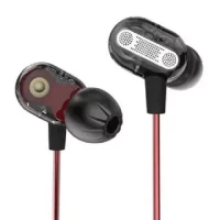 ZSE Dynamic Dual Driver Stereo Professional Earphone with Mic - Black