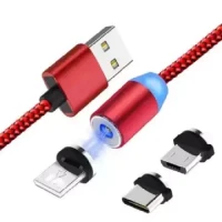 Magnetic Micro USB Cable Fast Charging cables Type C Cable Magnet for Android USB Charging wire RED