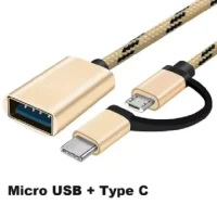in1 OTG USB Cable Adapter Micro USB Type C To USB Converter Mini Short Microusb Cable USB C Charging Charger Cable