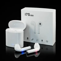HBQ I7S TWS Double Dual Wireless 4.1 Bluetooth Earphone With Power Case