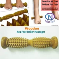 Acu Wooden Foot Roller Massager Home/Gym or Sports Exerciser for Men & Women