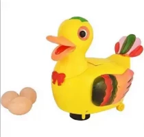 Funny Happy Duck Laying Eggs Musical Toys for Kids