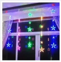 28 Pcs Star Shape Led String Lights Fairy Lights, Christmas Wedding Party Home Decoration Star Shaped Led Lights, String Curtain Window Bedroom Xmas Fairy Lamp Home Decor