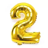16 Inch " 2" Large Helium Number Foil Balloons