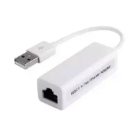 USB 2.0 Fast Ethernet Adapter 10 / 100 Mbps Lan Card - White