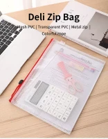 Deli zip Bag A4 Size 5654 - 3 pcs
