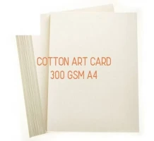 Cotton art Paper, acrylic and water color paper (300gsm A4) - 10 Pcs