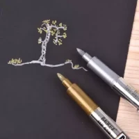 Baoke Metallic Color Marker Pen, metalic carftwork pen, Golden caraft pen , silver craft pen.