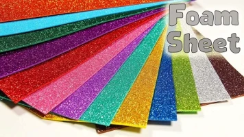 Glitter Foam Sheet (Multicolor) - 10 Pcs