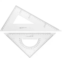 Deli E6430 plastic ruler student drawing ruler triangle ruler 30cm