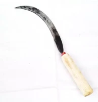 Iron Sickle with Wooden Handle For Gardening- 12'' inch