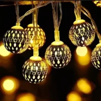 Golden Metal Ball Fairy Light, Metal Ball String Light-Fairy lights 20pcs string lights Party Wedding Decoration