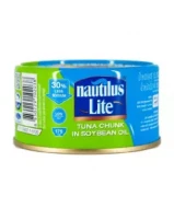 Nautilus Light Tuna chunk in soybean oil 185 gm (Thailand)