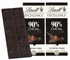 Lindt Excellence 90% Cocoa Dark Chocolate - TWO(2) Pieces