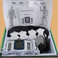 Tens Unit Massager Digital Tharapy 10 Acupuncture Machine Body Slimming 4 Pads & Foot Tharapy Massager Shoes Set