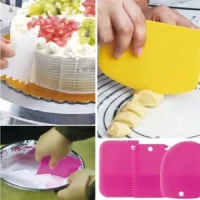 3PCS DIY Scraper Cake Decorating Fondant Pastry Cutters