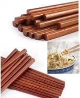 1 Pair Chopsticks Reusable Wooden Chinese Chopsticks Dishwasher Safe Wood Chopstick