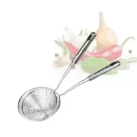 Stainless Steel Spider Strainer Skimmer Ladle Long Handle for Cooking and Frying 2 Pcs