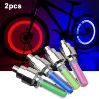 2PCS Bicycle Car LED Neon Tire Wheel Gas Nozzle Valve Glow Stick Light For Bike/Car/Motorbike