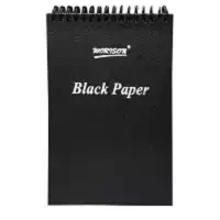 Papertree Black paper Note Book, Black note book. black sketch pad. Black note book with spiral binding.